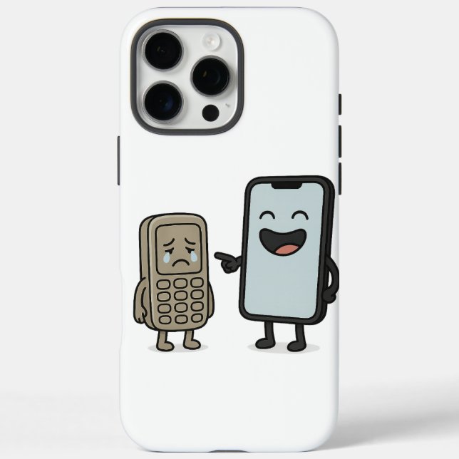 Coques Case-Mate iPhone Drôle Cartoon _ Nouveau Smartphone vs Vieux Téléph (Verso)