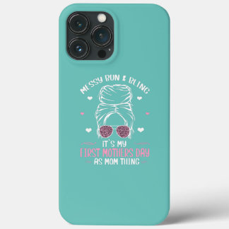 Case-Mate iPhone Case Drôle Citation Bun Messy Pour MamanAvec Bun Ma Pre