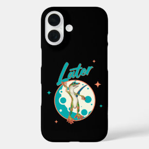 Coque Pour iPhone 16 Drôle de Gecko Plus Tard Humour de Procrastination