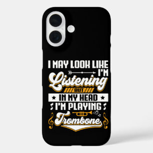 Coque Pour iPhone 16 Drôle d'écoute Dans ma tête je joue de mon trombon