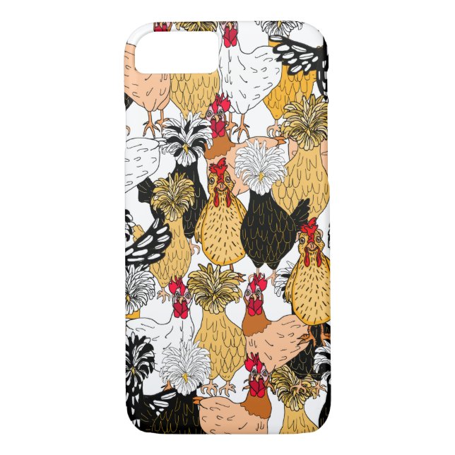 Coques Case-Mate iPhone Drôle dessin main poulets de dessin (Dos)