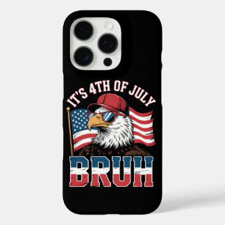 Coques iPhone 16 Pro Drôle du 4 juillet Bruh Aigle patriotique