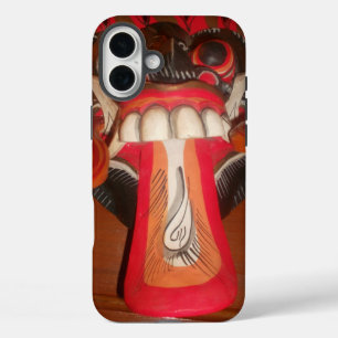 iPhone 16 Plus Case Drôle effrayant Langue bizarre asiatique Halloween
