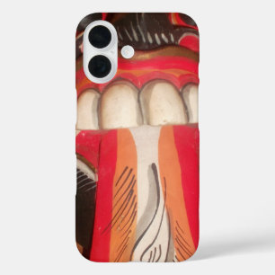 Coque Pour iPhone 16 Drôle effrayant Langue bizarre asiatique Halloween