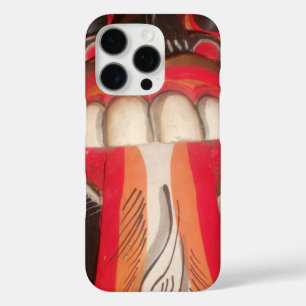 iPhone 16 Pro Case Drôle effrayant Langue bizarre asiatique Halloween