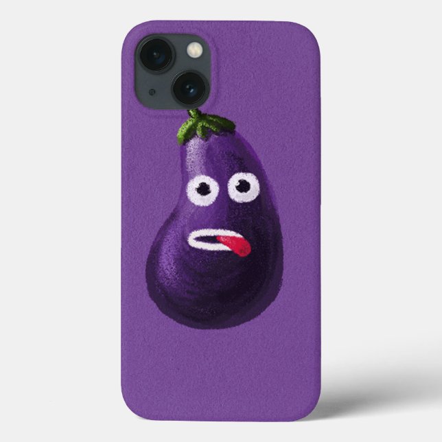 Coques Case-Mate iPhone Drôle Eggplant Cartoon Caractère Cute Vegetable (Verso)