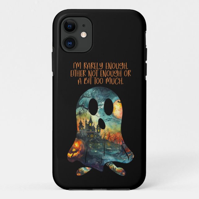 Coques Case-Mate iPhone Drôle Fantôme D'Halloween Rarement Assez (Dos)
