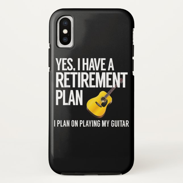 Coques Case-Mate iPhone Drôle Guitare Joueur cadeau de retraite (Dos)