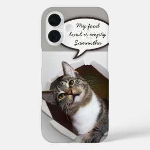 Coque Pour iPhone 16 Drôle Interrupteur Chat Message personnalisé