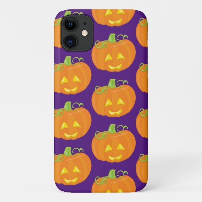 Coques Case-Mate iPhone Drôle Jack O'Lantern Citrouille Motif d'Halloween (Dos)