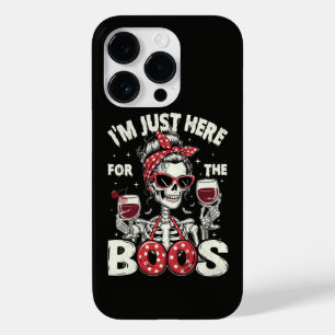 Coque Pour iPhone 14 Pro  Drôle je suis juste ici pour les fantômes squelet