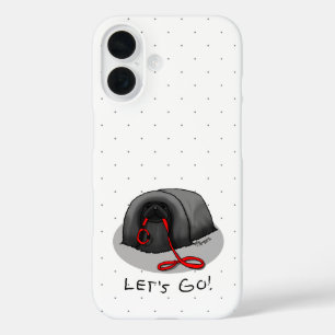 Coque Pour iPhone 16 Drôle Let's Go! pour une promenade Chien Pékinois