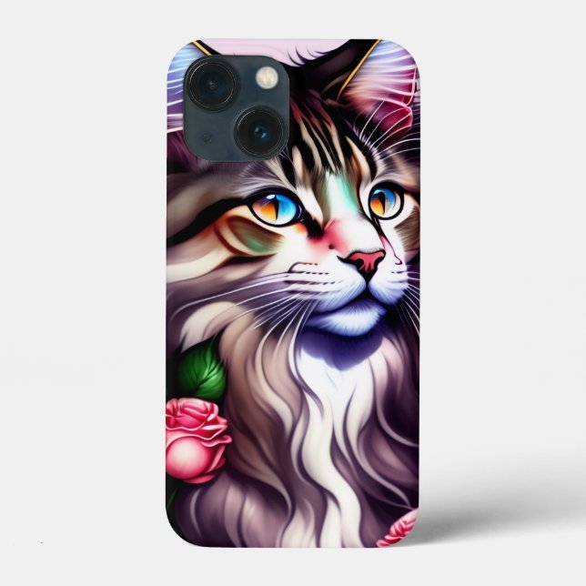 Coques Case-Mate iPhone Drôle Maine Coon visage de chat (Verso)