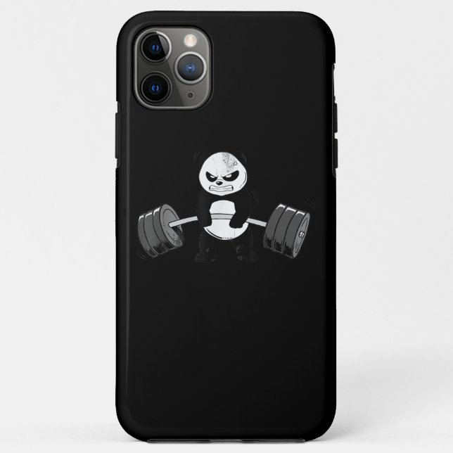 Coques Case-Mate iPhone Drôle Panda Entraînement Kitten Gym Deadlift Puiss (Dos)