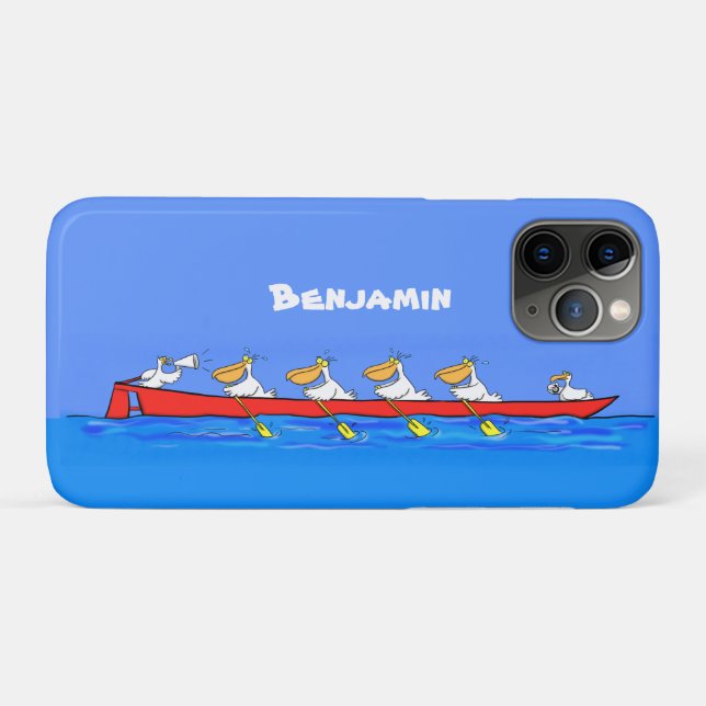 Coques Case-Mate iPhone Drôle pélicans rameurs dessin animé (Dos (Horizontal))