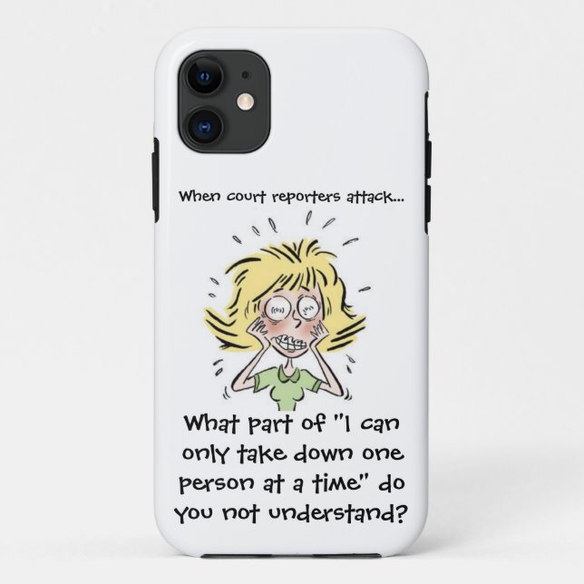 Coques Case-Mate iPhone Drôle quand attaque de sténographes judiciaires (Dos)