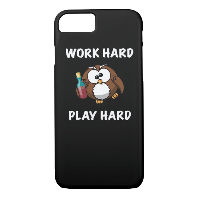 Coques Case-Mate iPhone Drôle Travailler Dur Jouer Dur Essentiel (Dos)