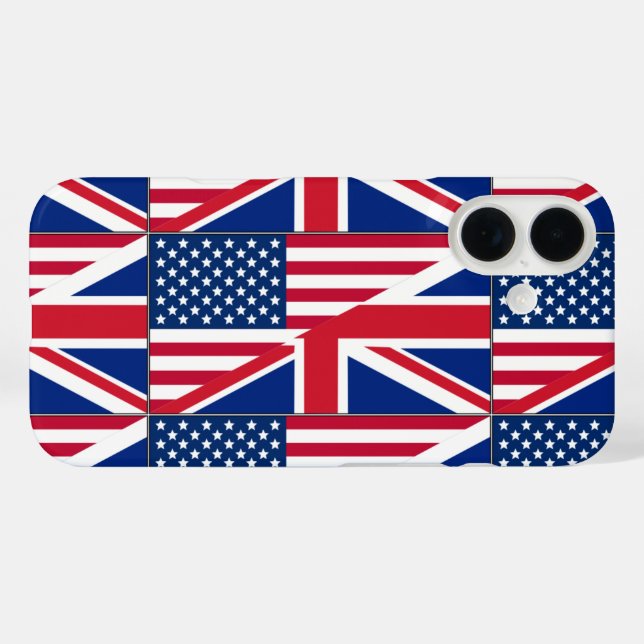Coques Case-Mate iPhone Dual Citizen American & British Flag (Verso (horizontal))