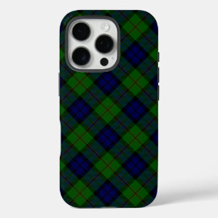 Coques iPhone 16 Pro Dundas tartan bleu vert plaid