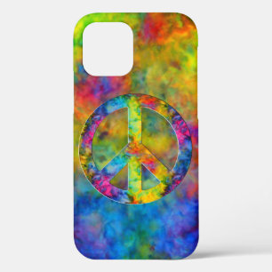 Coque iPhone 12 [Dye-Cravate atomique] Couleurs arc-en-ciel psyché