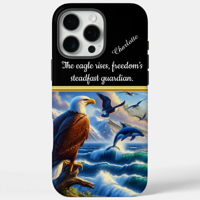 Coques Case-Mate iPhone Eagle regarde baleine dans les vagues de l'océan (Verso)