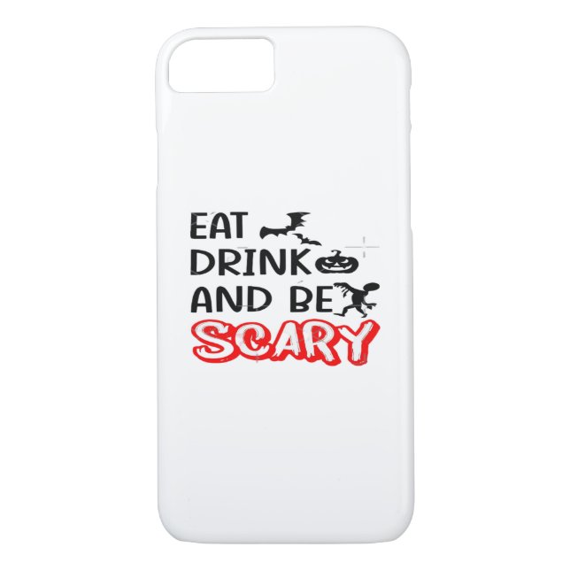 Coques Case-Mate iPhone Eat Drink And Be Scary Design Retro Classic (Dos)