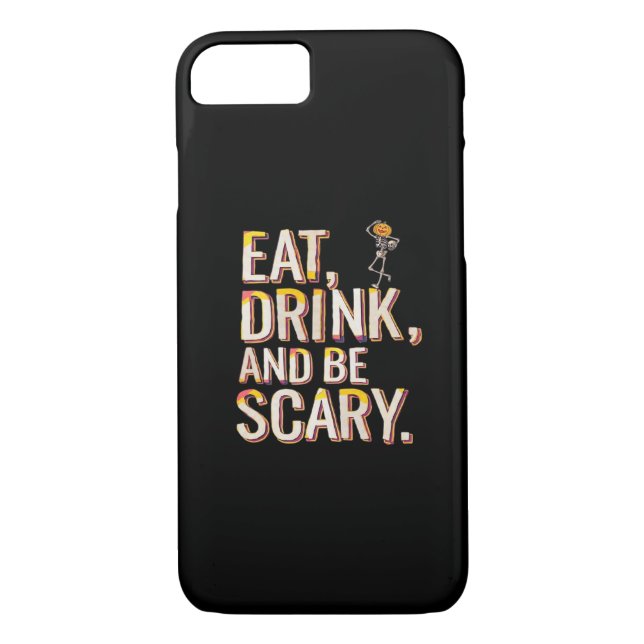 Coques Case-Mate iPhone Eat Drink And Be Scary Minimal Clean (Dos)