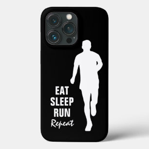 Case-Mate iPhone Case Eat Sleep Run Répéter la silhouette du coureur