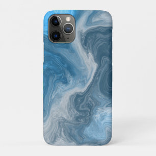 Case-Mate iPhone Case Eau bleue et Marbre blanc comme l'art fluide