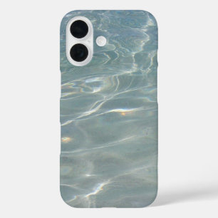Coque Pour iPhone 16 Eau des Caraïbes Bleu Abstrait Nature