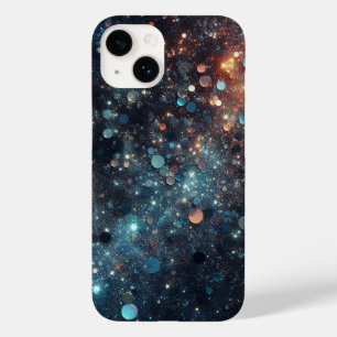 Coque Pour iPhone 14 Éblouissant en bleu foncé : La Parties scintillant