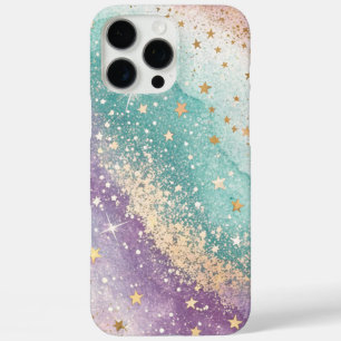 Coques iPhone 16 Pro Max éblouissant en or turquoise et violet