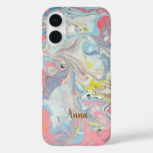 Coques Case-Mate iPhone Ebru Art Pastel Abstract —  (Verso)