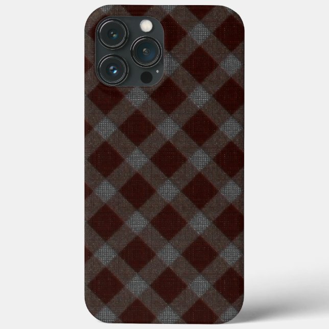 Coques Case-Mate iPhone Échecs de tartan de croix rouge "Tapis" aux partie (Verso)