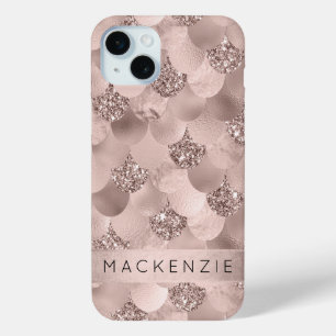 Coque iPhone 15 Mini Échelle Mermaid Posh   Dusty Terracotta Peach Cust
