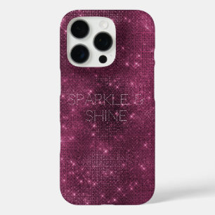 Coques iPhone 16 Pro Éclat Chic Glam Rouge Bourgogne