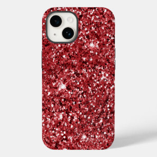 Coque Pour iPhone 14 Éclat de Parties scintillant rouge