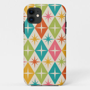 Case-Mate iPhone Case Éclats de étoiles de milieu de siècle sur des diam