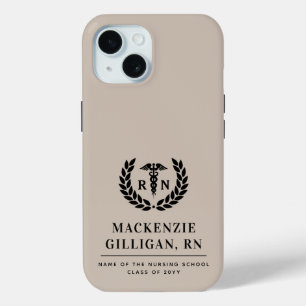 Coque Pour iPhone 15 École de soins infirmiers de la RN personnalisée É