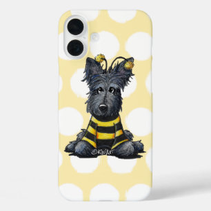 Coques iPhone 16 Plus Ecosse Chien Bee KiniArt