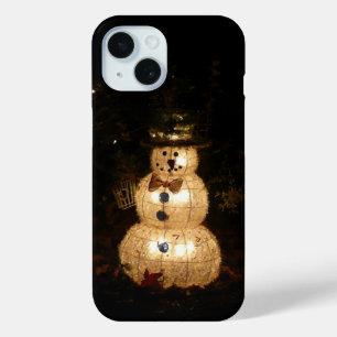 Coque Pour iPhone 15 Écran Luminaire Snowman