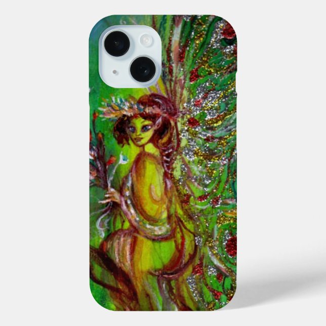 COQUES Case-Mate iPhone ÉCRAN VERT AVEC PARKLES D'OR EN LUMIÈRE LUNE (Verso)