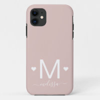 Écriture féminine moderne monogramme bleu rose
