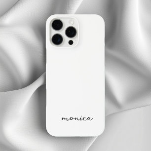 Coques iPhone 16 Pro Max Écriture manuscrite minimaliste moderne blanc