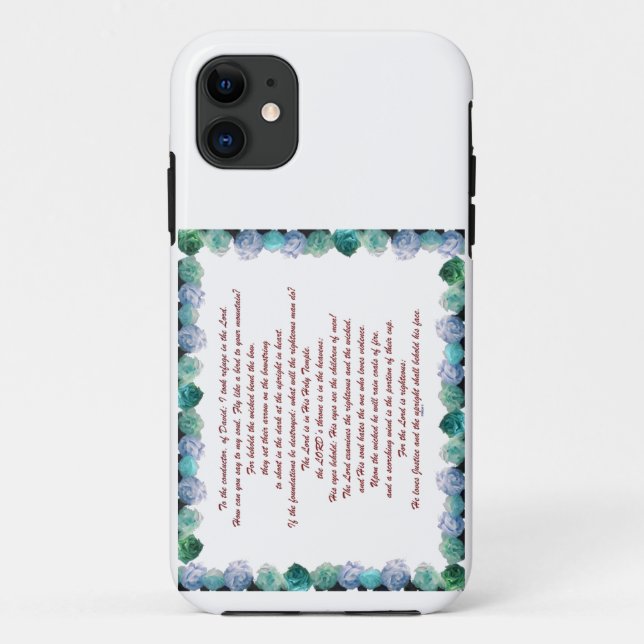 Coques Case-Mate iPhone Écriture, Psaume 11, Verse de la Bible, (Dos)