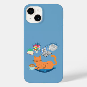 Coque Pour iPhone 14 Écrivain de procrastination Chat