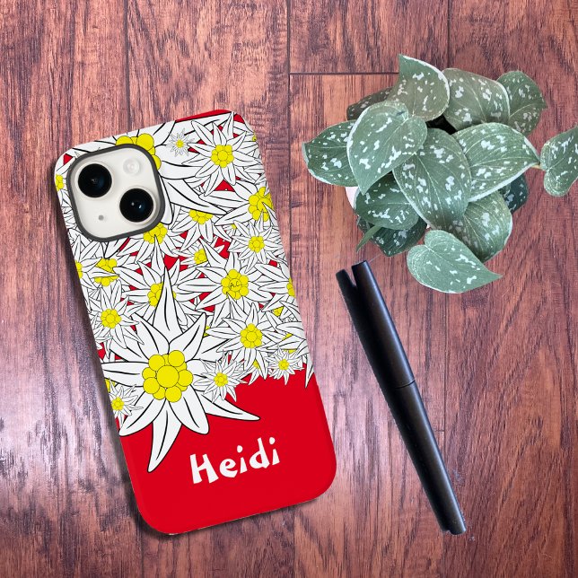 Coques Case-Mate iPhone Edelweiss cas de téléphone rouge personnalisé (Créateur téléchargé)