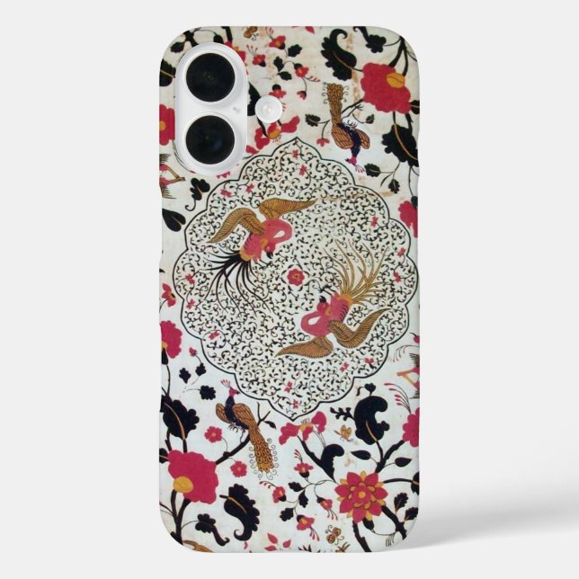 COQUES Case-Mate iPhone EDEN / ELEGANT RED BLACK WHITE FLOWERS AND BIRDS (Verso)