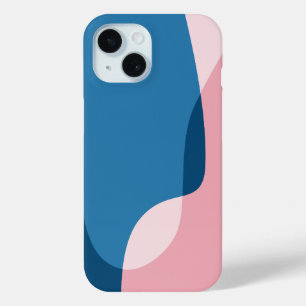Coque Pour iPhone 15 Édition 2024 rose et bleu