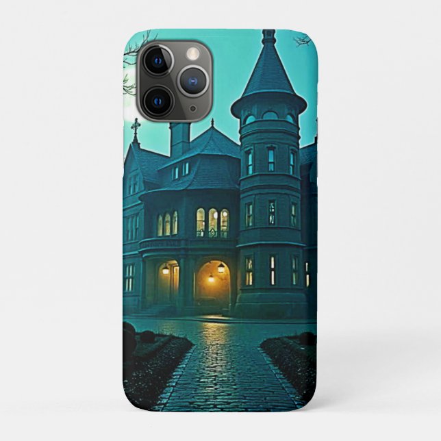 Coques Case-Mate iPhone Eerie Victorian Mansion Lune (Dos)